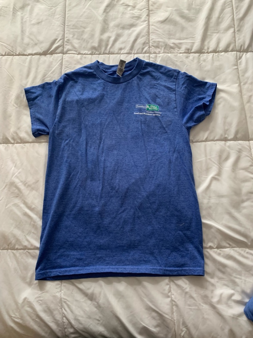 Blue Short-Sleeve Crewneck Womens T-Shirt